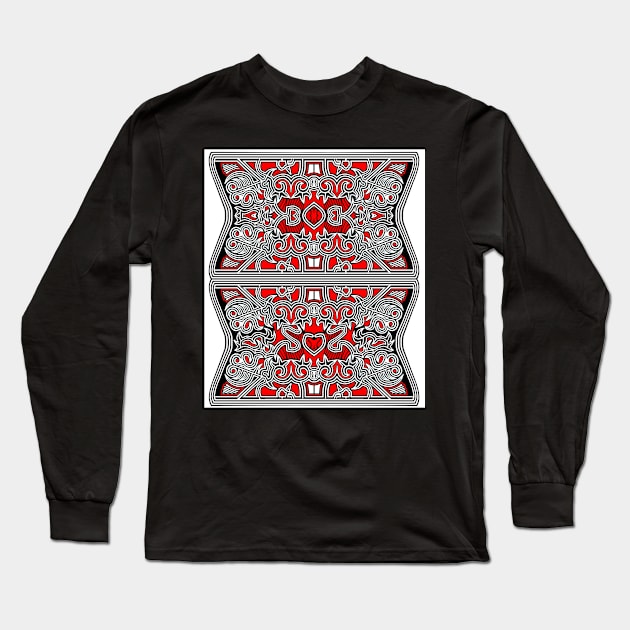 tribal batak motif 6 Long Sleeve T-Shirt by Hahanayas